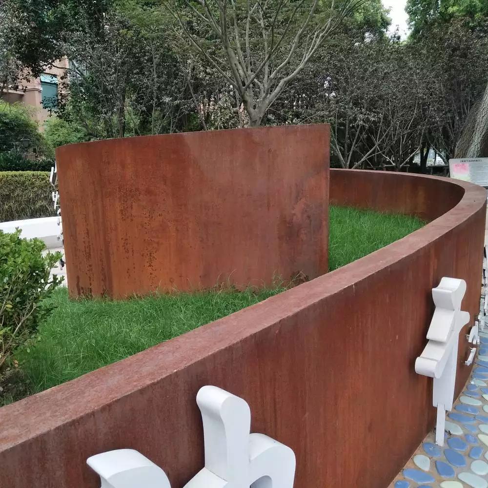 河东耐候钢板花园围边