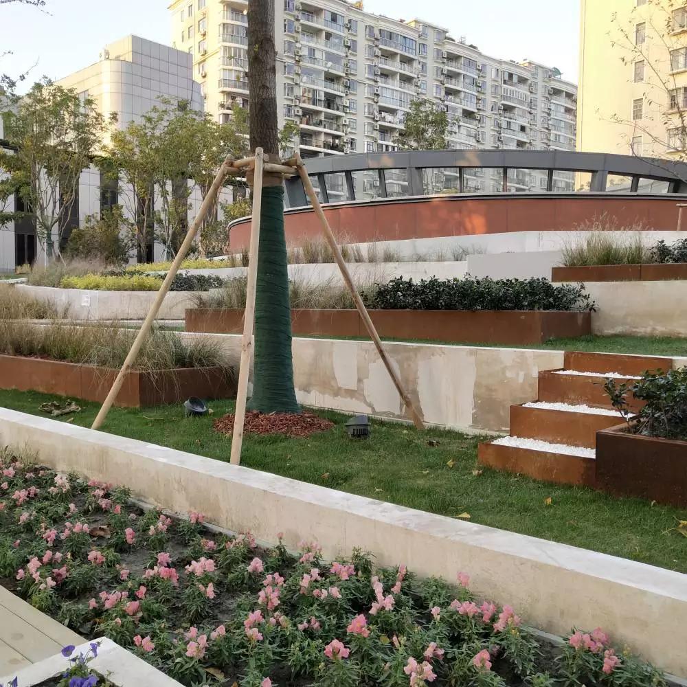 河东锈钢板花园围边